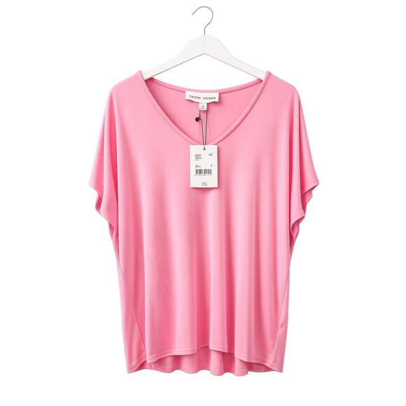 Gibson & Latimer Tops - NWT Gibson & Latimer Rose Pink V Neck Dolman Sleeve Top Medium Rayon Stretch